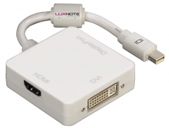 3in1 Mini DisplayPort Adapter Kabel -> HDMI DVI Display Port DP Thunderbolt `C (X230,X240,W530,T530,T430,T440, X1Carbon u.s.w.)